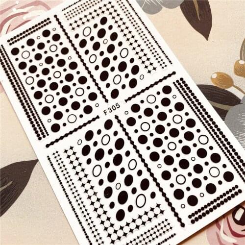 F-182 to 309 Shape Circle Square Triangle 3D Back glue Nail decal Nail sticker Nail decoration Nail art Nail tool Nail ornament