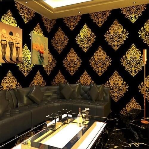 Beibehang High-end ktv song hall flash wallpaper 3d reflective special bar theme box corridor european TV background wall paper