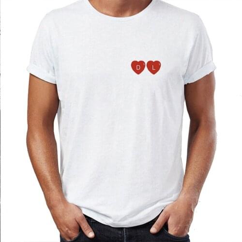 Valentines Day Tshirt Men Casual Gift Streetwear Heart Top 2020 Red Shirt Streetwear Vintage 90s Mens Funny T Print