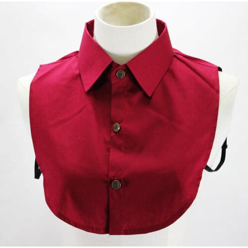 Cotton Solid Color Fake Collar for Women Blouse Vintage Detachable Shirt Mens Shirt False Collar Lapel Blouse Half Shirt Top