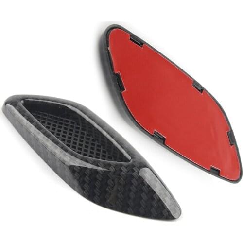 Carbon Fiber Car Hood Frame Decorative Stickers Fender Air Outlet Side Mark Universal Decorative Cover