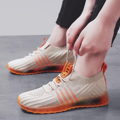 Women Shoes Breathable Lace Up Air Mesh Sock Sneakers Woman Ashion Slip On Flat Shoes Women Loafers Flats Walking Tenis Feminino