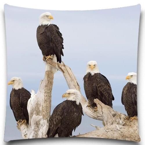 A flock of birds on the tree Pattern 18" 5 size Square Pillow case Cotton Polyester Cushion Cover