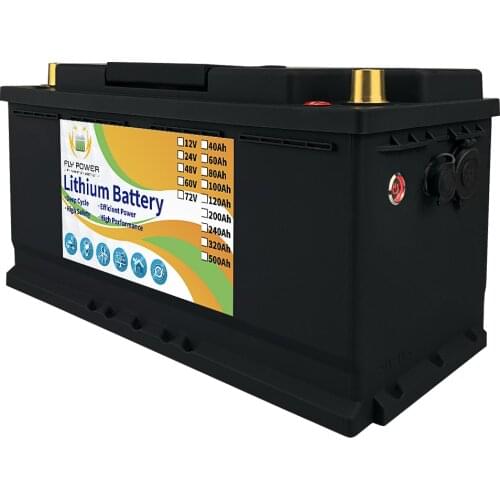 12V 120Ah LiFePO4 Storage Battery Power Supply Built-in BMS Solar Wind Deep Cycles Lithium Iron For RV Campers Golf Cart Energy