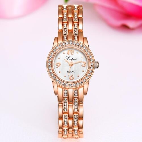 LVPAI Vente chaude De Mode De Luxe Femmes Montres Femmes Bracelet Montre Watch Crystal Diamond WristWatch 2019 reloj mujer Q