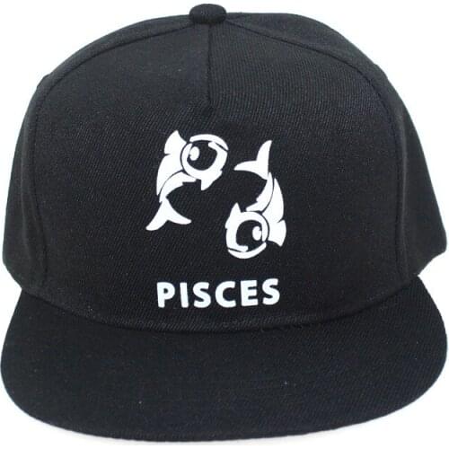 12 Constellation Mens Fluorescent Hip-hop Baseball Cap Hip Hop Female Summer Tide Luminous Flat Edge Luminous Cricket-Cap Hat