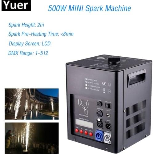 Newest Professional Stage Equipment 500W MINI Spark Machine Wedding Disco DJ Party Fountain DMX Spark Fireworks Machine