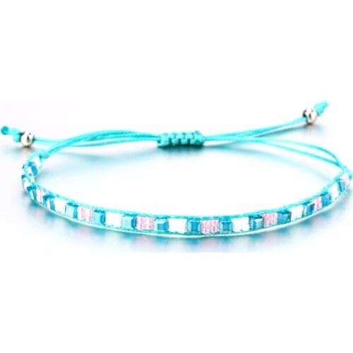 2018 New Lucky Blue Cross Heart Bracelet For Women Children Blue String Adjustable Handmade Bracelet DIY Jewelry