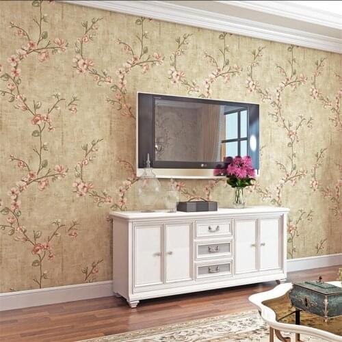 Beibehang Wallpaper fine retro American style small flowers wallpaper floral vines environmentally friendly breathable wallpaper
