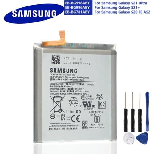 Original Replacement Battery EB-BG998ABY EB-BG996ABY EB-BG781ABY EB-BG991ABY For Samsung Galaxy S21 S21 Ultra S21Plus S20 FE A52