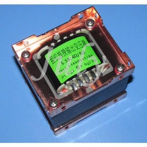 A pair of EI76 iron core 35W 5K5 wide frequency response ultra-linear push-pull output transformer suitable for EL34 6P3P