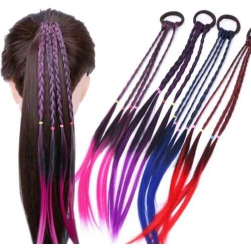 Twisted Hair Braid Wig Children Hairpin Women Colorful Hairwear 4pcs/sets