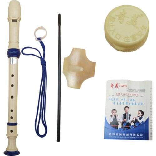 Soprano Recorder 6 Hole with Cleaning Rod,Instruction and Lanyard