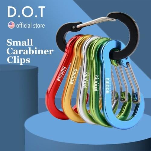 Fishing CC1 Steel Small Carabiner Clips Outdoor Camping Multi Tool Fishing Accessories 6pcs