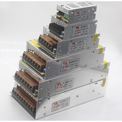 Led Driver AC100-240V to DC 12V 1A 2A 3A 5A 10A 15A 20A 30A 40A 50A Power Adapter for LED Strip light Supply Transformer