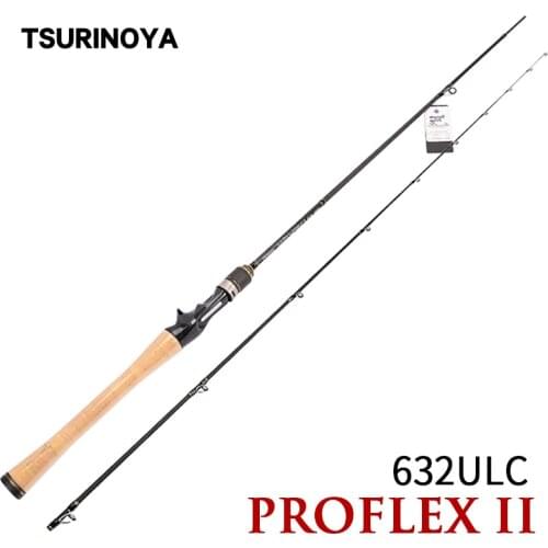 TSURINOYA PROFLEX II Casting Fishing Rod 1.91m UL Power Lure WT 2-8g Line 4-8lb Full FUJI Parts Lure Rod For Bass Saltwater Rods