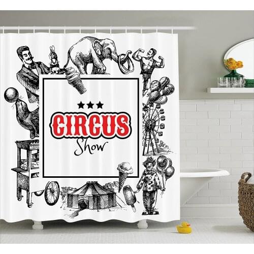 Vintage Shower Curtain Groovy Drumming Poster Percussion Rock Music Instrument Play Vibe Hit Bath Curtains For Bathroom Bathtub