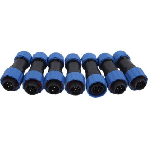 Waterproof Cable Connector 2Pin 3/4/5/6/7/9 Pin Ip68 Power Cable Connector Male Plug And Female Socket