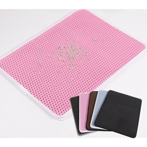 Waterproof Folding EVA Double-Layer Cats Mat Cat Litter Mat Bed House Non-slip Pet Cat Litter Mat Cushion Easy To Clean