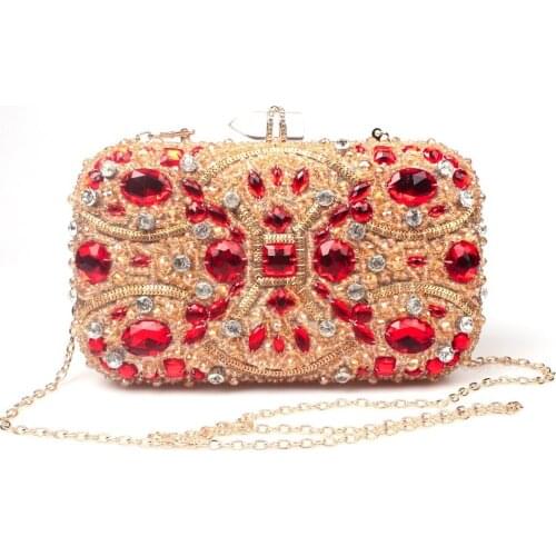 Women evening bags Palace wind beaded wedding handbags clutch purse evening bag for wedding day clutches purse