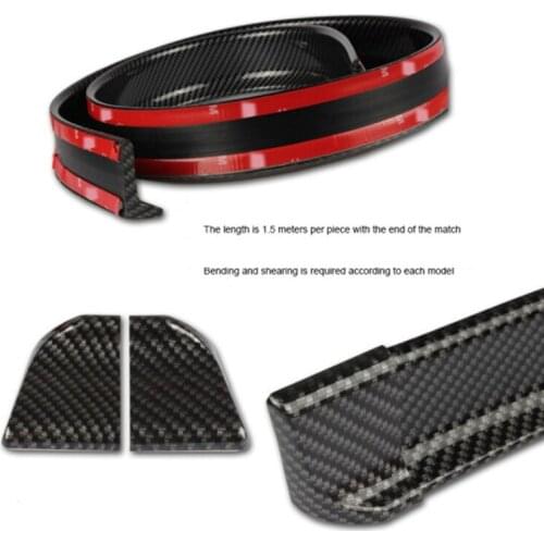 1.5M Car-Styling 5D Carbon Fiber Spoilers DIY Refit Spoiler For Volvo S40 S60 S80 S90 V40 V60 V70 V90 XC60 XC70 XC90