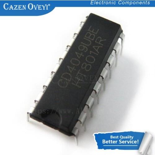 10pcs/lot CD4049UBE CD4049BE CD4049 DIP-16 DIP 4049BE new original In Stock