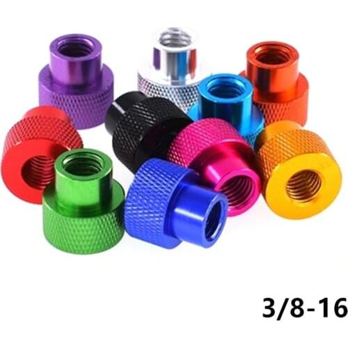 2Pcs 3/8-16 Colour Aluminium Alloy Hand-tight Flange Nut Cap for FPV RC Fastener Hardware