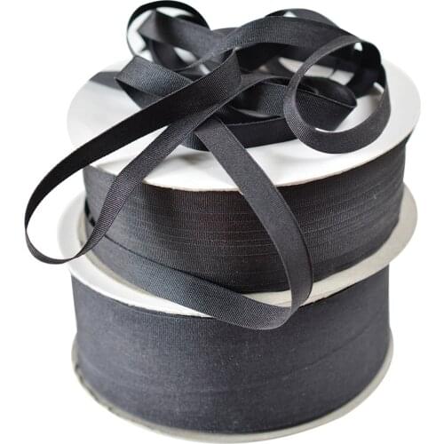 280 Black 100% Pure Silk Ribbons Thick Taffeta Double Faced for Clothes Lable Doll Miniature DIY Gift Packing 4/7/10/13/20/32mm