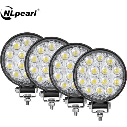 NLpearl 3 Inch LED Work Light 42W LED Bar For 4x4 Offroad SUV ATV 4WD Tractor Boat Trucks Excavator 12V 24V Barra LED Headlights