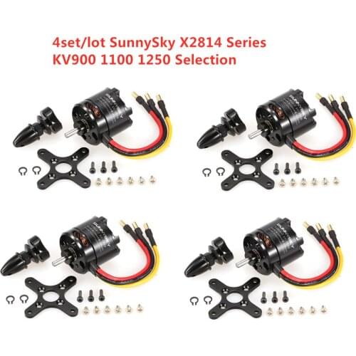 4PCS/Lot SunnySky 2814 X2814 900KV 1100KV 1250KV 3-5S Brushless Motor for RC Airplane Helicopter Fixed-wing Drone RC Motor