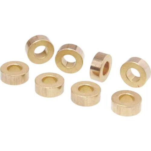8Pcs Brass Sleeves 5*10*4mm Brass Spacers H98046 Wheel Hub Bearing Washers for HongNor HNR H9801 RC Monster Truck 4WD Car Model