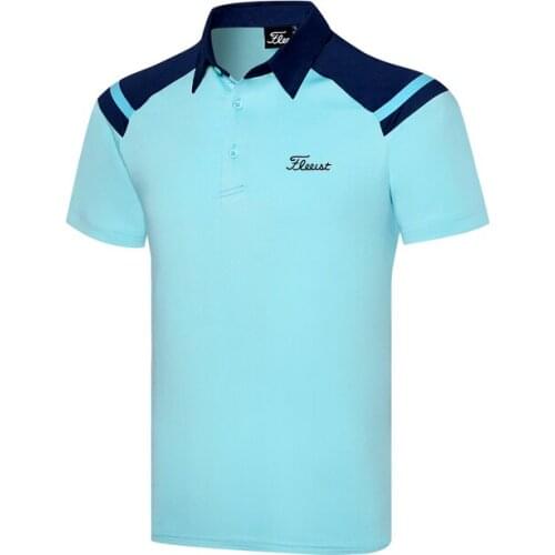 Golf Wear Quick Drying Mens Outdoor Sports Polo Shirt Breathable Sweat Wicking Quick Drying Casual Ball Wear T-shirt Golf Top