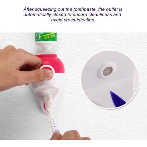 Household Automatic Toothbrush Holder Dispenser Squeezer Rack Wall-Mounted Organizer Dust-proof Bathroom Shelf Accessories Set