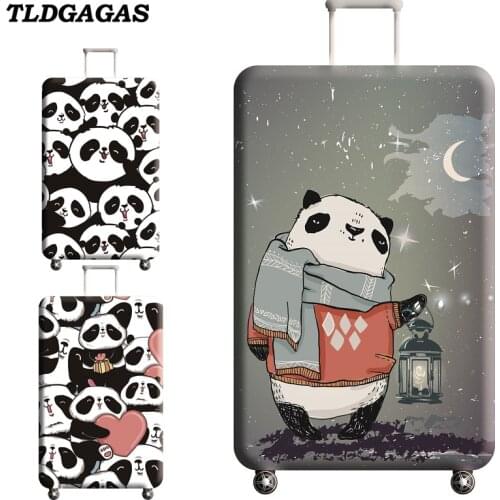 TLDGAGAS Stretch Fabric Cute Panda Luggage Protective Cover Suit 18-32 Inch Trolley Suitcase Case Covers Travel Accessories