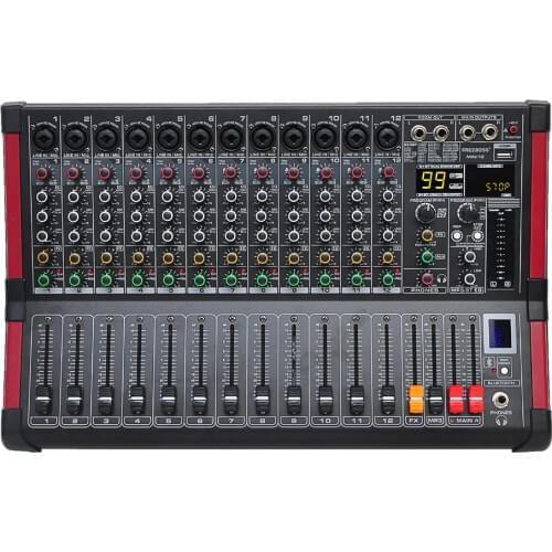 Freeboss MINI12 Bluetooth Record 12 Channels (Mono) 99 DSP effect USB Play and Record Function Professional Audio Mixer