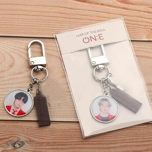 KPOP Bangtan Boys Map of The Soul One Key Chain Keyring Bag Accessories JIMIN JIN SUGA J-HOPE V JUNG KOOK Photocard CARD