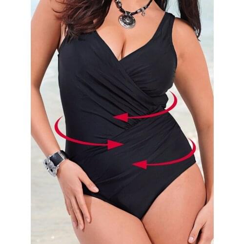 Swimsuit women plus size Fat Woman Plus-Sized One-Piece Swimsuit Plus Size Swimwear Polka Dot One Piece Maillot