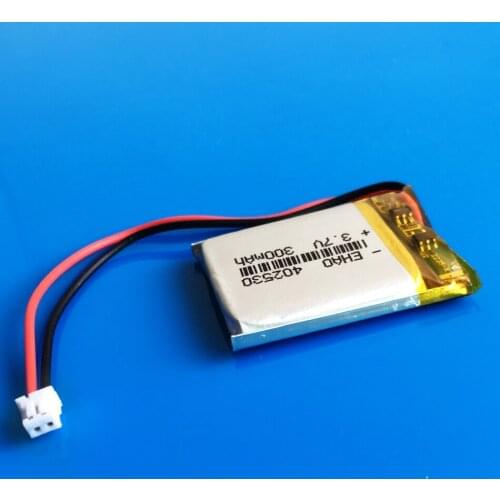 3.7V 300mAh lithium polymer lipo li ion rechargeable battery 402530 JST 1.5mm power for MP3 GPS bluetooth headset smartwatch