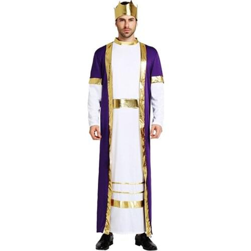 Adults Men Arab King Dubai Prince Cosplay Robe Role Play Masquerade Party Christmas halloween costume sexy costumes