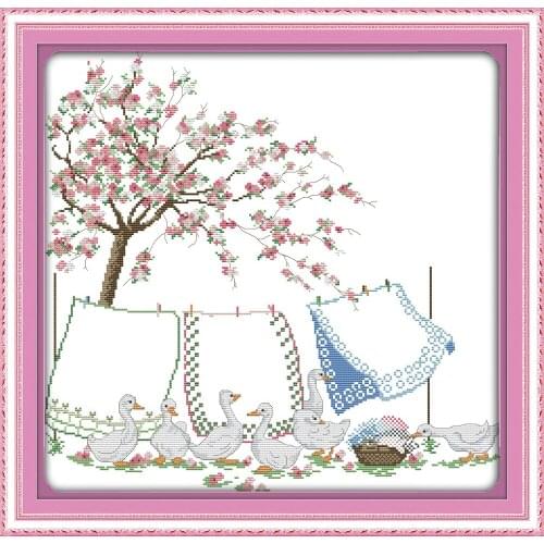 Drying the quilts cross stitch kit 18ct 14ct 11ct count printed canvas stitching embroidery DIY handmade needlework