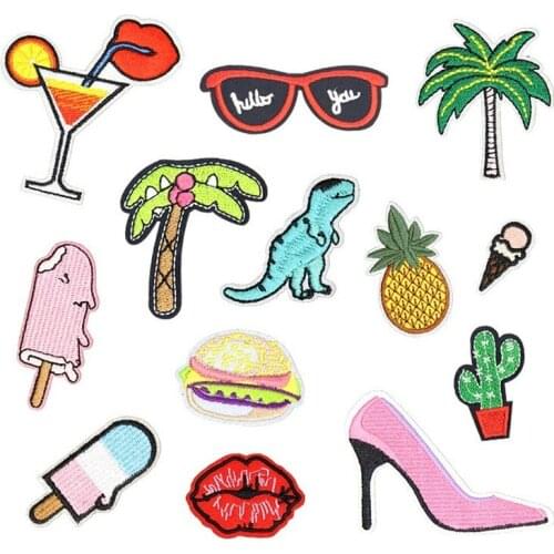 50pcs/Lot Embroidery Patches Letters Clothing Decoration Accessories Diy Iron Heat Transfer Applique Embroidered Patches