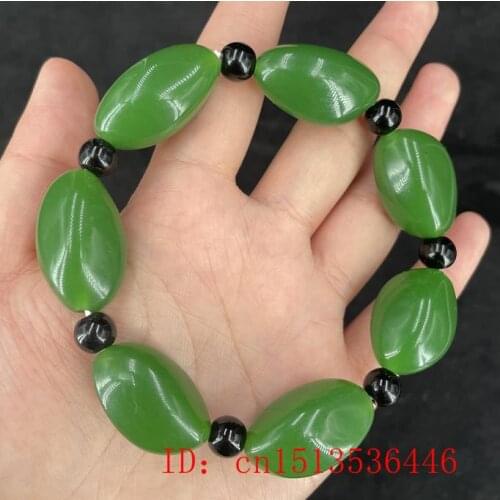 New Natural Hotan Jade Beads Elastic Bracelet Accessories DIY Handmade Lucky Women Jade Jewelry Female Exorcism Amulet