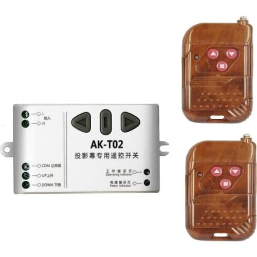 AC 220 V Wireless remote control switch Motor forward inversion forward/reverse/stop for shutters/gate/projection screen