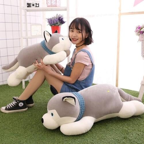70cm Large Size Hasky Plushie Soft Animal Cartoon Pillow Cushion Cute Huskie Plush Toy Dog Stuffed Dolls Lovely Birthday Gifts