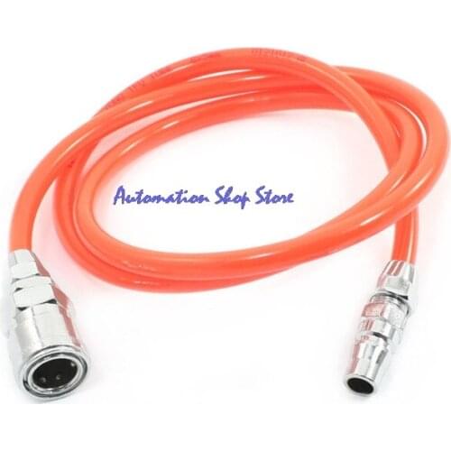 1/4" Quick Pneumatic fittings 8x5mm Air Compressor PU Tube Hose Pipe Orange 1M
