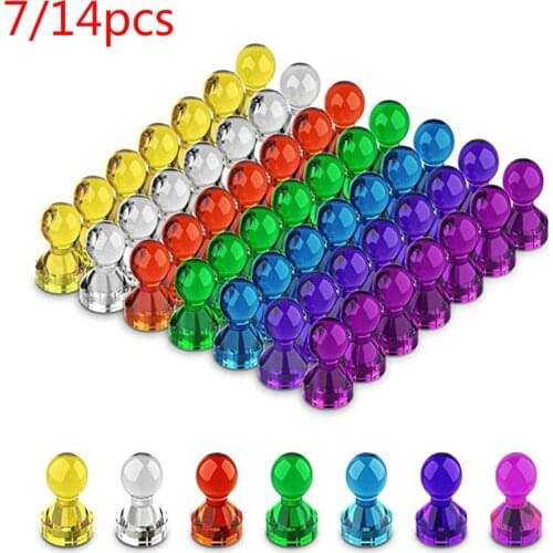 Diameter11mm X height17mmTransparent Magnetic Pushpin Refrigerator Sticker Pushpin Bulletin Board Marker Message Stand Supplies