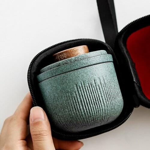 Travel Teaware Set Outdoor Car Fast Passenger Teapot One Pot Two Cups Mini Portable Bag Filter Tea Cup