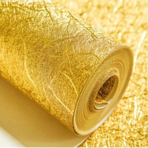 Q QIHANG Thick Waterproof Gold Foil Wallpaper Hotel KTV Bars TV Backdrop wallpaper 5.3m2