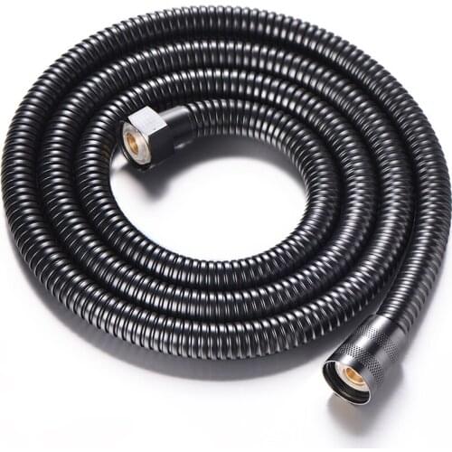 1.2M 1.5M Black Stainless Steel Shower Hose Handheld Shower Head Fittings Pipes Bathroom Accessories Hose Flexible Plumbing Pipe