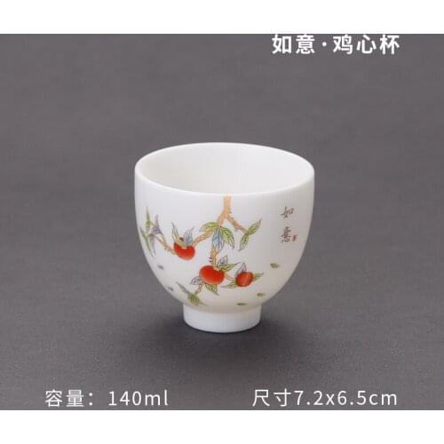 Dehua white porcelain ceramic cup China Kung Fu cup drinking tea ceramic sample Tea Cup China tea bowl host cup single cup